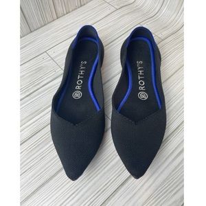 Rothy’s Black Pointed Toe Flats  size 7  (tag says size 8)